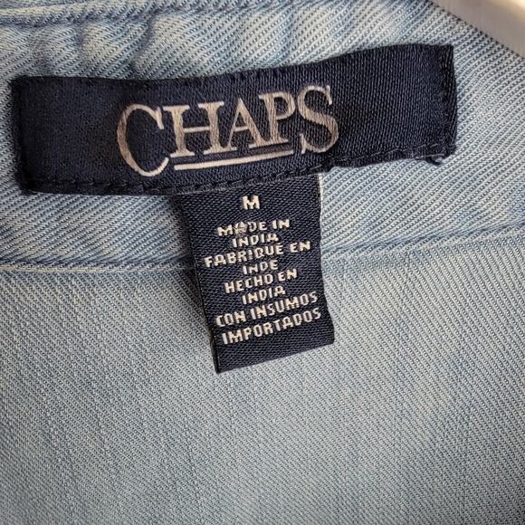 Tencel Lyocell Canadian Tuxedo Chambray Pullover Shirt - Size M - Picture 4 of 6